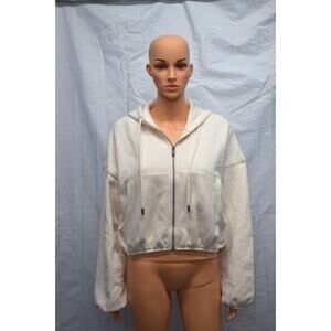 KBB by Kahlana Women's The Zip-Up Hoodie- Cream XS (Marks)